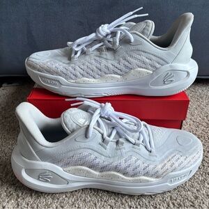 Men’s Under Armor Curry Flow 11 TB 'White Halo Grey' Size: 10